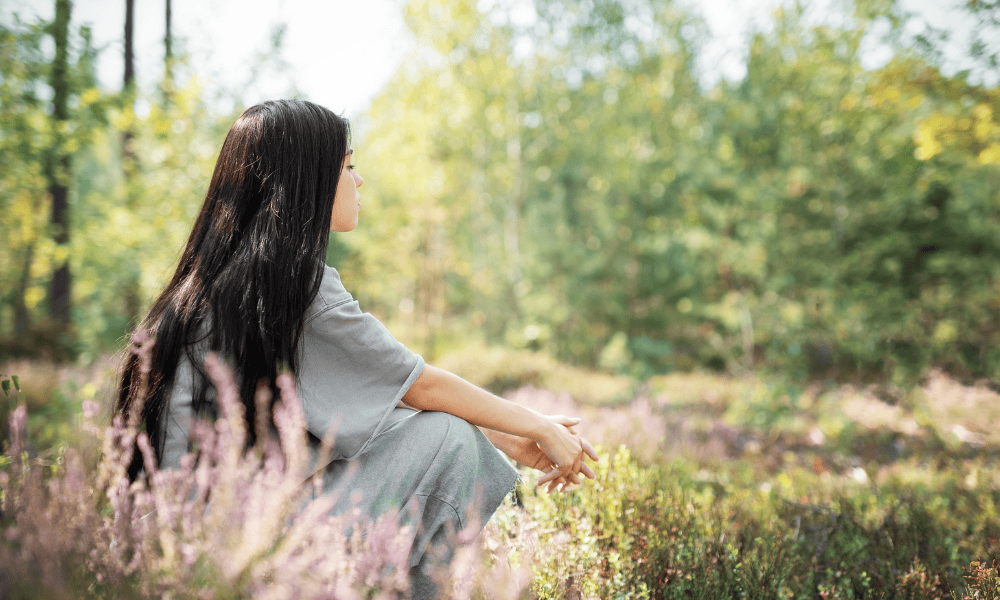 woman thinking outside